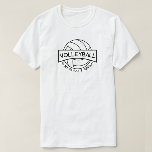 T-shirt Le volleyball est ma saison préférée (Design devant)