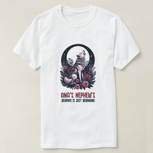 T-shirt Le voyage du neveu d'Ana ne fait que commencer (Design devant)