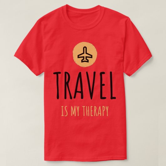 T-shirt Le voyage est ma thérapie (Design devant)
