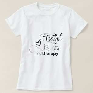 T-shirt Le voyage est ma thérapie vintage streetwear
