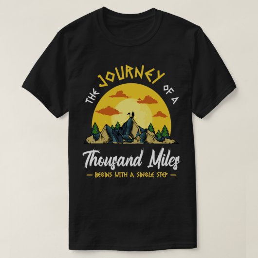 T-shirt Le Voyage Mille Miles Randonnée (Design devant)
