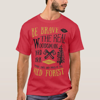 T-shirt Le vrai étiquette vintage Woodsman
