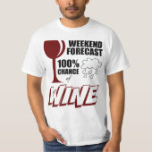 T-shirt Le week-end a prévu la possibilité nuageuse de (Devant)