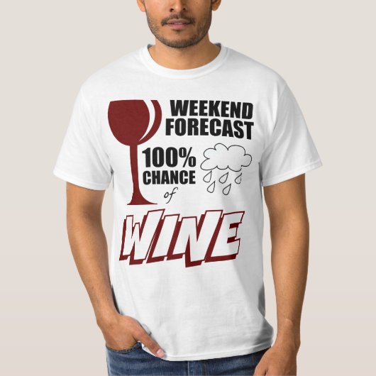T-shirt Le week-end a prévu la possibilité nuageuse de (Devant)
