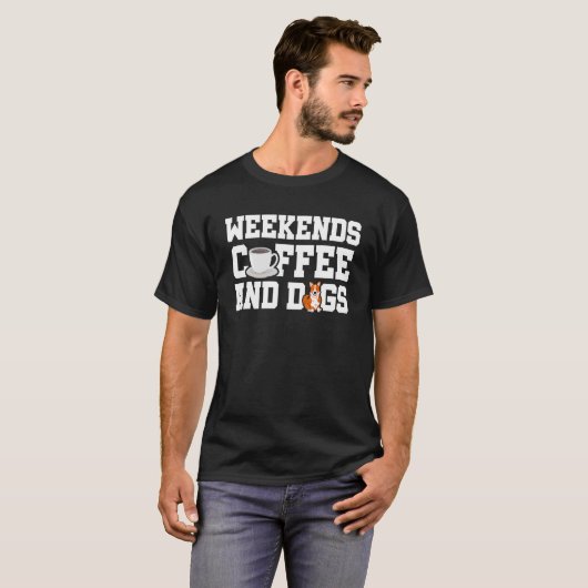 T-shirt Le Week-End Café Et Chiens Propriétaire Chien Chie (Devant entier)