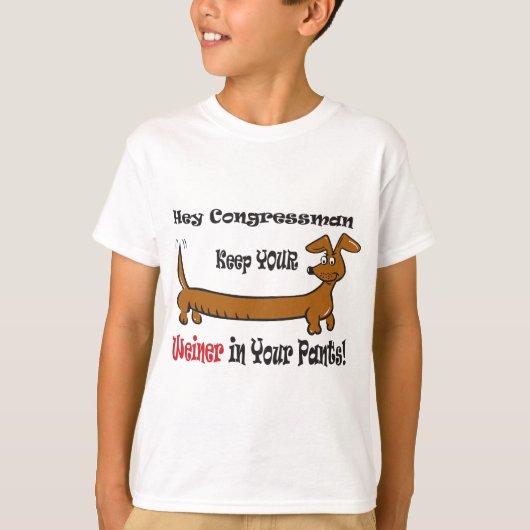 T-shirt Le Weiner du Congrèsman (Devant)