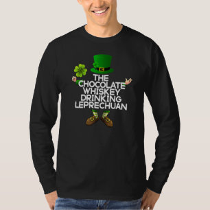 T-shirt Le Whiskey Chocolat Boire Leprechuan Funny St