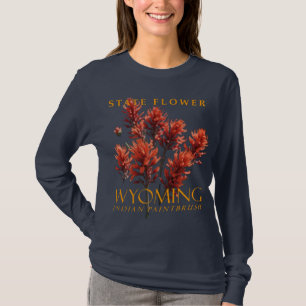 T-shirt Le Wyoming Territoire Fleur Le Desert Peint Brush