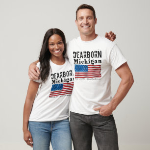 T-shirt Le XL des hommes - Longue douille Dearborn, MI -