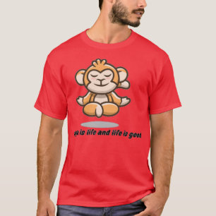 T-shirt le yoga c'est la vie et la vie c'est un bon cadeau