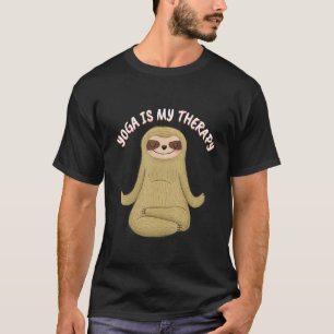 T-shirt LE YOGA EST THÉRAPEUTIQUE Yoga Paresseux Design Yo
