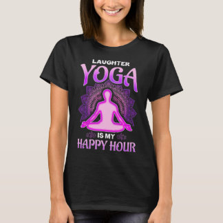 T-shirt Le Yoga rire est ma Happy Hour Premium