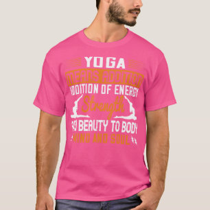 T-shirt Le Yoga Signifie L'Ajout D'Énergie, D'Énergie Et D