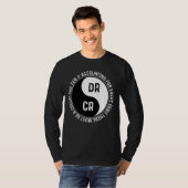 T-shirt Le zen de la comptabilité pour chaque débit là-bas (Devant entier)
