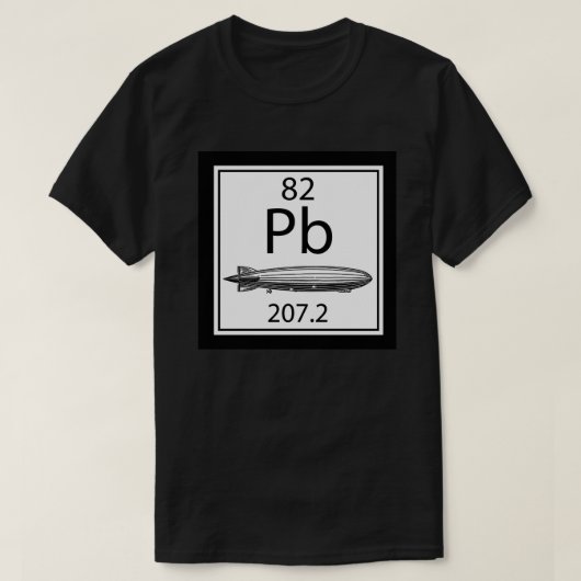 T-shirt Lead Zeppelin Periodic Table Atomic Number Led (Design devant)