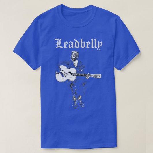T-shirt Leadbelly the Guitar Gangster (Design devant)