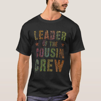 T-shirt LEADER DE L'ÉQUIPAGE DE COUSIN Empreinte de léopar