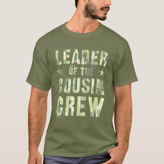 T-shirt LEADER DE L'ÉQUIPAGE DE COUSIN Funny Camo Summer V (Devant)