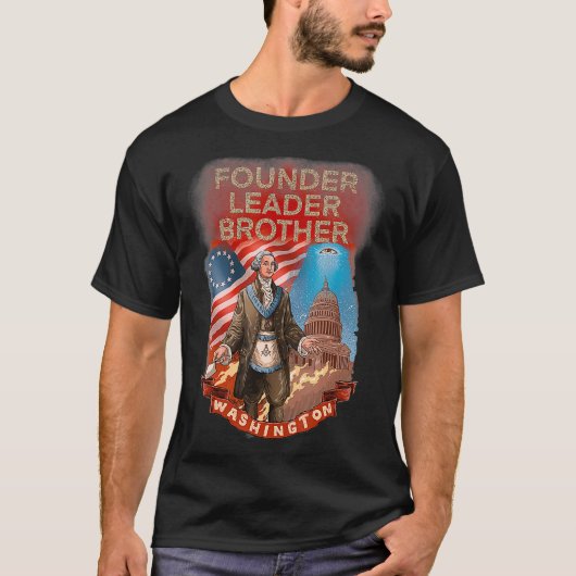 T-SHIRT LEADER FONDATEUR DE MASONIC GEORGE WASHINGTON (Devant)