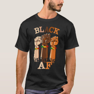 T-shirt Leaders Inspirationnels Pouvoir Poing Main Noir Hi