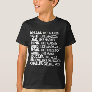 T-shirt Leaders noirs historiques de puissance noire