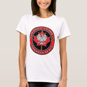 T-shirt Leaf canadien polonais rond de Mississauga