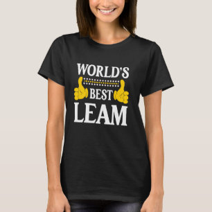 T-shirt Leam Nom personnel Funny Prénom World's Best L