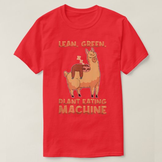 T-shirt Lean, Green, Plant Eating Machine Vegetarian Funn (Design devant)