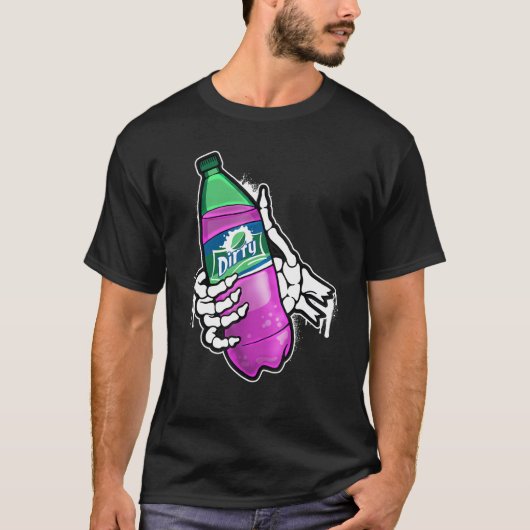 T-shirt Lean Purple Drank Dirty Double tasse Lean Line Smo (Devant)