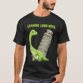 T-shirt Leaning Long-Neck Cute Brachiosaurus & Leaning Tow (Devant)