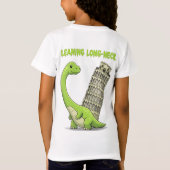 T-Shirt Leaning Long-Neck Cute Brachiosaurus & Leaning Tow (Dos)