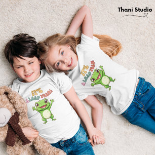 T-shirt Leap Année Cute Happy Frog Moderne Typographie Vin