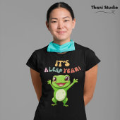 T-shirt Leap Année Cute Happy Frog Moderne Typographie Vin