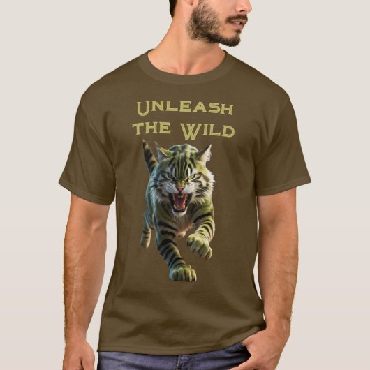 T-shirt Leap de fer : Cub de tigre rebondissant (Devant)