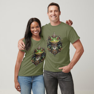 T-shirt "Leap mécanique : La grenouille verte Steampunk"