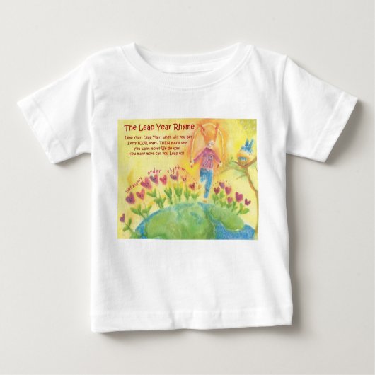 T-shirt "Leap Year Rhyme Ruffle" (Voorkant)