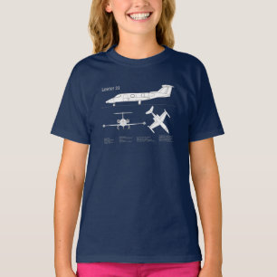 T-shirt Learjet 23 - Plan de dessin du plan directeur de l