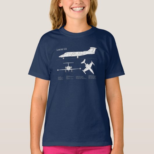 T-shirt Learjet 23 - Plan de dessin du plan directeur de l (Devant)
