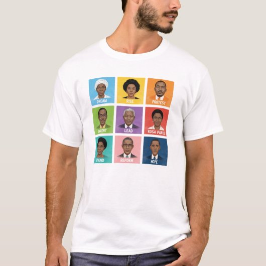 T-shirt Learning From Black History Inspirational Graphic (Devant)