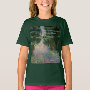 T-shirt L'EAU MENSONNE EN ÉTANG VERT ROSE par Claude Monet