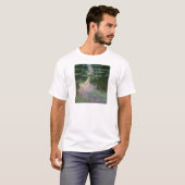 T-shirt L'EAU MENSONNE EN ÉTANG VERT ROSE par Claude Monet (Devant entier)