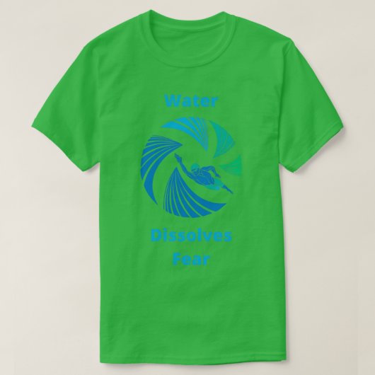 T-shirt L'eau se dissout la peurEau libre nageur (Design devant)