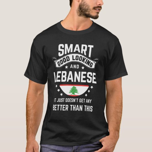 T-shirt Lebanese Flag Native Pride Lebanon Lebanese Roots (Devant)