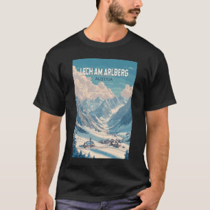 T-shirt Lech am Arlberg Autriche Illustration Travel Art