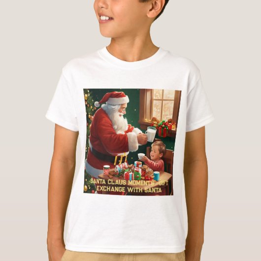 T-shirt "L'Échange Joyeux : Père Noël et enfant (Devant)