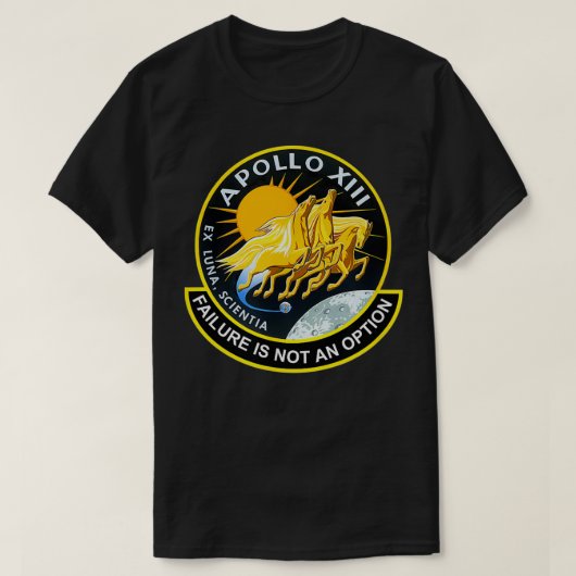 T-shirt L'Échec D'Apollo 13 N'Est Pas Une Option NASA (Design devant)