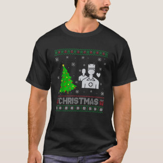T-shirt L'éclairage de l'arbre Xmas du travailleur de la s