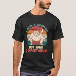 T-shirt L'école des chats rétro est importante Sumo est pl