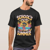 T-shirt L'école est dehors pour la plage d'été (Devant)