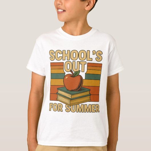 T-shirt L'école est dehors pour l'été (Devant)